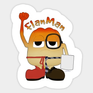 Flan Man Sticker